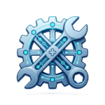 4/7 biomedical technical support network icon.