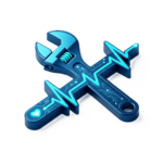 On-demand biomedical equipment maintenance and technical support icon.